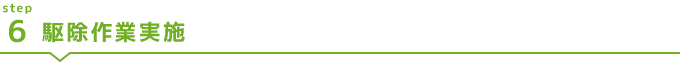 【害虫駆除・害獣駆除の作業の流れステップ6】駆除作業実施
